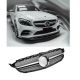 Μάσκα Για Mercedes-Benz C-Class W205 14-18 Amg C63 Look Μαύρο/Χρώμιο 1 Τεμάχιο (CAR0030109)
