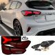 Πισινά Φανάρια Set Για Ford Focus 18-21 Hatchback 3D/5D Led  Κόκκινο/Smoke (CAR0030677)
