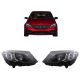 Μπροστινά Φανάρια Set Για Mercedes-Benz C-Class W205 14-18 Led Upgrade Σε Multibeam Full Led DRL Μαύρα Με Μοτέρ Carner (CAR0030688)