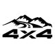 Αυτοκόλλητο Σήμα Αυτοκινήτου ''4x4'' 18cm x 8,6cm Μαύρο 1 Τεμάχιο (CAR0031469)