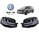 Μπροστινά Φανάρια Set Για Vw Golf VII (7) 12-17 DRL Full Led Halogen Version Black/Chrome LEDHL103-CM RHD (Δεξιοτίμονα) Osram Ledriving (CAR0032485)