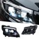 Μπροστινά Φανάρια Set Για Mercedes-Benz Vito W447 14-24 W448 2025 Look DRL Led Tube Μαύρα Carner (CAR0032824)