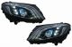 Μπροστινά Φανάρια Set Για Mercedes-Benz C-Class W205 14-20 Upgrade To Maybach Full Led DRL Μαύρα Με Μοτέρ Carner (CAR0033106)