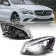 Μπροστινά Φανάρια Set Για Mercedes-Benz CLA W117 13-19 Upgrade Σε Facelift Look Μαύρα Full Led DRL Με Μοτέρ Carner (CAR0033359)