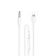 Καλώδιο Ήχου Aux 3.5mm Σε Lightning Λευκό 1m Earldom AUX42 1 Τεμάχιο (CAR0033494)