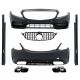 Body Kit Για Mercedes-Benz C-Class W205 14-20 Sedan Amg C63s Facelift Look Με Μάσκα & Μπούκες Black Edition (CAR0034066)