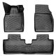 Πατάκια Σκαφάκια 3D Από Λάστιχο TPE Για Ford Mustang Mach-E 2021- Rizline 3 Τεμάχια Μαύρα (CAR0034680)
