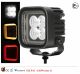 LED Προβολέας 10-30 Volt Υψηλής Ισχύος 32W Λευκό / DRL Πορτοκαλί / Κόκκινο 84.9mm x 84.9mm x 60.6mm IP68 E-mark E9 FZHAL554