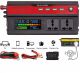 Inverter Αυτοκινήτου 1200W Καθαρού Ημιτόνου για Μετατροπή 12V DC σε 230V AC με 4 x USB FZIN0194