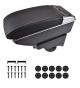 Δερμάτινο Υποβραχιόνιο για VW Golf V 2003–2009 / VW Golf VI 2008–2013 / VW Jetta V 2005–2010 - Οικολογικό δέρμα - Μαύρο FZKPM201