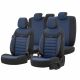 Σετ Καλύμματα Αυτοκινήτου Otom Line Design Orthopedic Extra Support Universal Βαμβακερό Ύφασμα Εμπρός και Πίσω 11 Τεμαχίων Μπλέ - Μαύρο FZOM00006