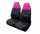 Σετ 2 Τεμάχια Αδιάβροχων Προστατευτικών Καθισμάτων Αυτοκινήτου Μαύρο - Ρόζ FZTAP1021