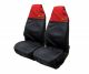 Σετ 2 Τεμάχια Αδιάβροχων Προστατευτικών Καθισμάτων Αυτοκινήτου Μαύρο - Κόκκινο FZTAP1023