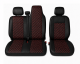 Σετ Καλύμματα Αυτοκινήτου για 2+1 RENAULT MASTER III 2010 - 2019 ECO Δέρμα Μαύρο με Κόκκινο Κέντημα FZTAP2020