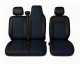 Σετ Καλύμματα Αυτοκινήτου για 2+1 RENAULT MASTER III 2010 - 2019 ECO Δέρμα Μαύρο με Μπλέ Κέντημα FZTAP2023