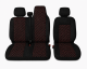 Σετ Καλύμματα Αυτοκινήτου για 2+1 RENAULT MASTER III 2010 - 2019 Ύφασμα Μαύρο με Κόκκινο Κέντημα FZTAP2030