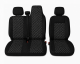 Σετ Καλύμματα Αυτοκινήτου για 2+1 RENAULT MASTER III 2010 - 2019 Ύφασμα Μαύρο με Λευκό Κέντημα FZTAP2032