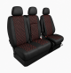 Σετ Καλύμματα Αυτοκινήτου για 2+1 MERCEDES SPRINTER W906 2006 - 2018 ECO Δέρμα Μαύρο με Κόκκινο Κέντημα FZTAP2070