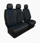 Σετ Καλύμματα Αυτοκινήτου για 2+1 MERCEDES SPRINTER W906 2006 - 2018 ECO Δέρμα Μαύρο με Μπλέ Κέντημα FZTAP2071