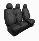 Σετ Καλύμματα Αυτοκινήτου για 2+1 MERCEDES SPRINTER W906 2006 - 2018 ECO Δέρμα Μαύρο με Λευκό Κέντημα FZTAP2073
