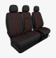 Σετ Καλύμματα Αυτοκινήτου για 2+1 MERCEDES SPRINTER W906 2006 - 2018 Ύφασμα Μαύρο με Κόκκινο Κέντημα FZTAP2080