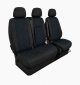 Σετ Καλύμματα Αυτοκινήτου για 2+1 MERCEDES SPRINTER W906 2006 - 2018 Ύφασμα Μαύρο με Μπλέ Κέντημα FZTAP2081