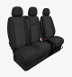 Σετ Καλύμματα Αυτοκινήτου για 2+1 MERCEDES SPRINTER W906 2006 - 2018 Ύφασμα Μαύρο με Λευκό Κέντημα FZTAP2082