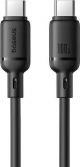 BASEUS SILKY SERIES, ΚΑΛΩΔΙΟ ΓΡΗΓΟΡΗΣ ΦΟΡΤΙΣΗΣ, TYPE-C ΣΕ TYPE-C, 100W, 1m, ΜΑΥΡΟ