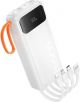 HOCO J151A SPIRIT, POWERBANK, 20000MAh, ΔΙΠΛΟ ΦΩΣ, ΜΕ 4 ΚΑΛΩΔΙΑ, ΛΕΥΚΟ