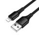 HOCO X120 BENEFICIO ΚΑΛΩΔΙΟ USB TO LIGHTNING, 1m, 27W,  ΜΑΥΡΟ