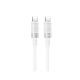 XO NB-Q282B ΚΑΛΩΔΙΟ ΣΙΛΙΚΟΝΗΣ TYPE-C ΣΕ TYPE-C 60W, ΛΕΥΚΟ