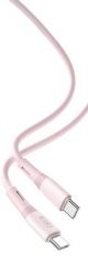 XO NB-Q226B ΚΑΛΩΔΙΟ ΦΟΡΤΙΣΗΣ SILICONE TYPE-C ΣΕ TYPE-C, 60W, ΡΟΖ