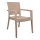 Πολυθρόνα βαρέους τύπου ZEUS απο PP σε χρώμα cappucino 58x57x89
