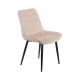 Καρέκλα Vitto μπεζ βελούδο-πόδι μαύρο μέταλλο 46x62x80