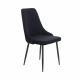 Καρέκλα Chris μαυρο ύφασμα-πόδι μαύρο μέταλλο 49x55x85