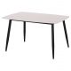 Τραπέζι Rav λευκό μαρμάρου sintered stone-μαύρο μέταλλο 120x70x75