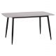 Τραπέζι Rav γκρι μαρμάρου sintered stone-μαύρο μέταλλο 140x80x75