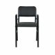 Πολυθρόνα επισκέπτη από μέταλλο/PU σε χρώμα μαύρο 43x38x83