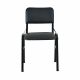Καρέκλα επισκέπτη από μέταλλο/PU σε χρώμα μαύρο 43x38x83