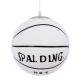 GLOBOSTAR® SPALDING NBA 01031 Παιδικό Κρεμαστό Φωτιστικό Οροφής με Ντουί 1 x E27 AC 220-240V IP20 - Λευκό & Μαύρο - Μ25 x Π25 x Υ25cm