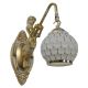 GLOBOSTAR® MERMAID 01317 Vintage Φωτιστικό Τοίχου - Απλίκα με Ντουί 1 x E27 AC 220-240V IP20 - Χρυσό & Λευκό - Μ12.5 x Π28 x Υ27cm