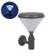 GLOBOSTAR® SOLARTIS 12125 Φωτιστικό Κολωνάκι Κήπου LED 10W 1000lm 180° με Ενσωματωμένο Φωτοβολταϊκό Panel 6V 5W & Επαναφορτιζόμενη Μπαταρία Li-ion 3.2V 6000mAh με Αισθητήρα Ημέρας-Νύχτας Αδιάβροχο IP65 Ψυχρό Λευκό 6000K - Γκρι Ανθρακί - Μ26 x Π26 x Υ37cm 