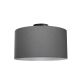GloboStar® CILIO 203-0158 Μοντέρνο Φωτιστικό Οροφής Καπέλο Μονόφωτο 1 x E27 IP20 Γκρι Ύφασμα - Μ38 x Π38 x Υ23cm