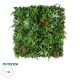 GloboStar® Artificial Garden JUNGLE FERN 20351 Τεχνητό Διακοσμητικό Πάνελ Φυλλωσιάς - Κάθετος Κήπος σύνθεση Ζούγκλα Φτέρης Μ100 x Π100 x Υ20cm