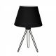 GloboStar® TRIP 204-0086 Μοντέρνο Eπιτραπέζιο Φωτιστικό Πορτατίφ Μονόφωτο 1 x E27 IP20 Μαύρο Μέταλλο με Μαύρο Ύφασμα - Μ22 x Π22 x Υ33cm