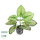 GloboStar® Artificial Garden CALADIUM 20889 Τεχνητό Διακοσμητικό Φυτό Τροπικό Καλάδιο Φ40 x Υ33cm