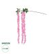 GloboStar® Artificial Garden PINK WISTERIA FLOWER BRANCH 21518 Τεχνητό Διακοσμητικό κλαδί Βιστέρια Ροζ Φ45 x Υ164cm