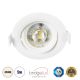 GLOBOSTAR® DE VALERA 60183 Χωνευτό Κινούμενο Downlight Σποτ LED 5W 485lm 60° AC 220-240V IP20 Φυσικό Λευκό 4500K - Bridgelux SMD Chip & TÜV SÜD Driver - Λευκό Ματ - Μ9 x Π9 x Υ4cm / Q8cm - 3 Χρόνια Εγγύηση