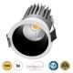 GLOBOSTAR® MICRO-B 60241 Χωνευτό Downlight Σποτ LED 7W 875lm 38° AC 220-240V IP20 Θερμό Λευκό 2700K - Bridgelux COB Chip & TÜV SÜD Driver - Λευκό & Μαύρο Ματ - Μ6 x Π6 x Υ7.8cm / Q5cm - 5 Χρόνια Εγγύηση