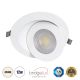 GLOBOSTAR® LEXIS JOINT 60988 Χωνευτό Κινούμενο Downlight Σποτ LED 12W 1200lm 45° AC 220-240V Αδιάβροχο IP44 Φυσικό Λευκό 4500K - Bridgelux SMD Chip & TÜV SÜD Driver - Λευκό Ματ - Μ15.8 x Π15.8 x Υ13cm / Q13cm - 5 Χρόνια Εγγύηση